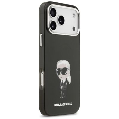 4. Etui Karl Lagerfeld IML Aquarelle Karl & Logo MagSafe na iPhone 17 Pro Max - czarne