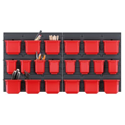 17. TABLICA WARSZTATOWA Z ZESTAWEM 20 POJEMNIKÓW ORDERLINE KISTENBERG