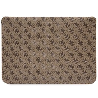 3. Pokrowiec Guess 4G Printed Stripes na laptopa 14" - brązowy