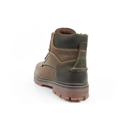 5. Wrangler Allan Mid buty męskie sztyblety trzewiki eleganckie skórzane zielone brązowe