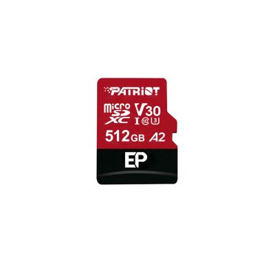 3. Patriot EP Pro A2 Micro SDXC 512GB 90/80 MB/s V30 U3 Class10