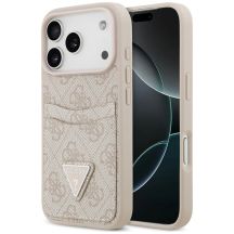 Etui Guess 4G nauble Card Triangle na iPhone 18 Pro Max / 17 Pro Max - różowe