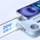 2. Listwa zasilająca Orico AP3 20W GaN 5w1 2x AC + 2x USB-A + 1x USB-C - niebieska