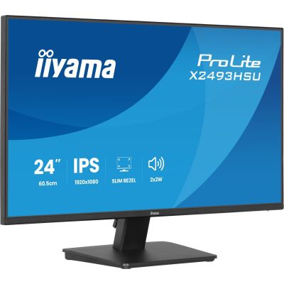 27. iiyama ProLite X2493HSU-B1 monitor komputerowy 60,5 cm (23.8") 1920 x 1080 px Full HD LED Czarny