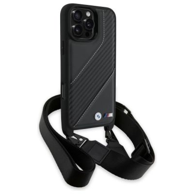 3. Etui BMW M Edition Carbon Stripe & Strap na iPhone 16 Pro Max - czarne
