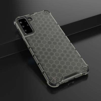 14. Honeycomb etui pancerny pokrowiec z żelową ramką Samsung Galaxy S21+ 5G (S21 Plus 5G) czarny