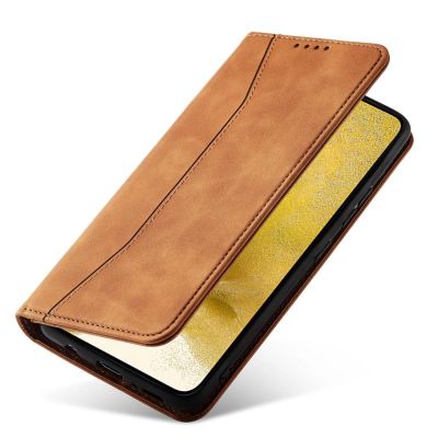 4. Magnet Fancy Case etui Samsung Galaxy S23+ pokrowiec z klapką portfel podstawka brązowe