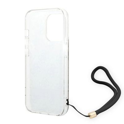 6. Etui Guess 4G Print Strap na iPhone 14 Pro Max - brązowe
