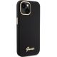 4. Etui Guess Silicone Script Metal Logo & Frame na iPhone 15 - czarne