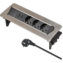 Listwa zasilająca na biurko Indesk Power 3x 2xUSB