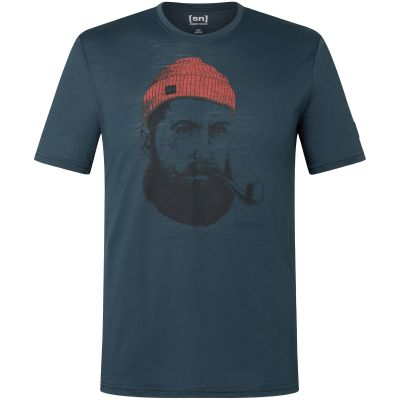 Koszulka z krótkim rękawem męska SUPER.NATURAL M SN SAILOR TEE granatowa