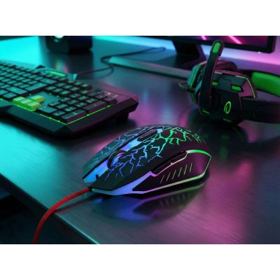 13. Mysz Esperanza Lightning EGM211R (optyczna; 2400 DPI; kolor czarny)