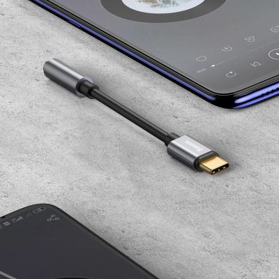 13. Adapter Baseus L54 do słuchawek USB-C / mini jack 3.5mm DAC 24 bit 48 KHz - czarny