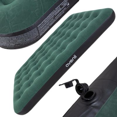 3. MATERAC FLOKOWANY 2-OSOBOWY ZIELONY 191x137x22CM 24644