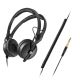 Sennheiser HD 25 PLUS - Słuchawki profesjonalne, zamknięte, przewód prosty i spiralny, dodatkowe poduszki welurowe, pokrowiec
