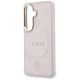 6. Etui Guess Saffiano Peony Embossed Ring MagSafe na Samsung Galaxy S26 - różowe