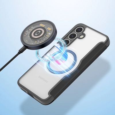 9. Etui Dux Ducis Skin X Pro na Samsung Galaxy S25 z MagSafe i portfelem - czarne