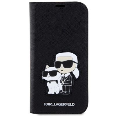 3. Etui Karl Lagerfeld Saffiano Karl&Choupette na iPhone 14 Pro - czarne