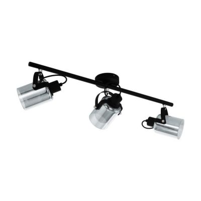 Lampa punktowa BERREGAS 3XE27 czarna/chrome