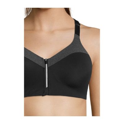 10. Stanik treningowy CASALL Front Zip Sports Bra szary