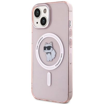 2. Etui Karl Lagerfeld IML Choupette MagSafe na iPhone 15 - różowe