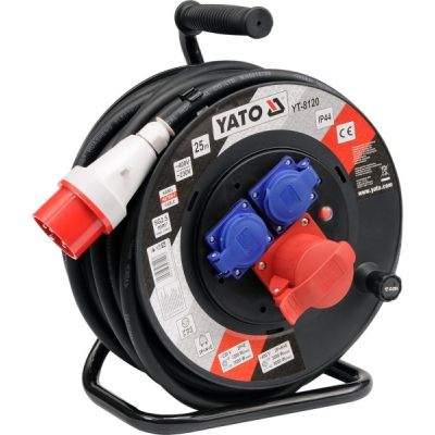 2. Yato YT-8120 kołowrotek 3 x gniazdo sieciowe 25 m