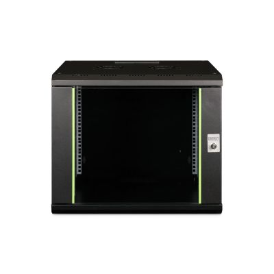 26. Digitus Szafa sieciowa wisząca Unique 19" 9U rack 600x600, drzwi szyba, czarny, niedzielona, złożona, 100kg