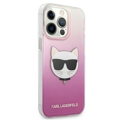 4. Etui Karl Lagerfeld Choupette Head na iPhone 13 Pro Max - różowe