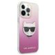 4. Etui Karl Lagerfeld Choupette Head na iPhone 13 Pro Max - różowe
