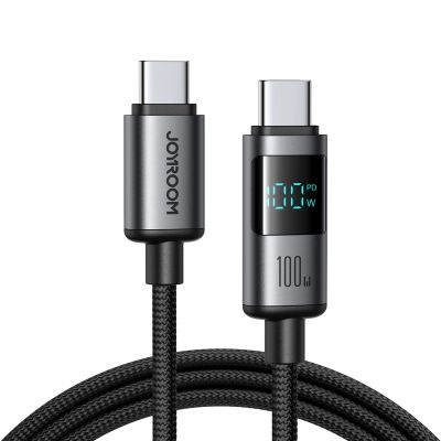 Kabel Joyroom S-A16 Pro Prism Series 100W USB-C - USB-C z wyświetlaczem cyfrowym 1,2m - czarny