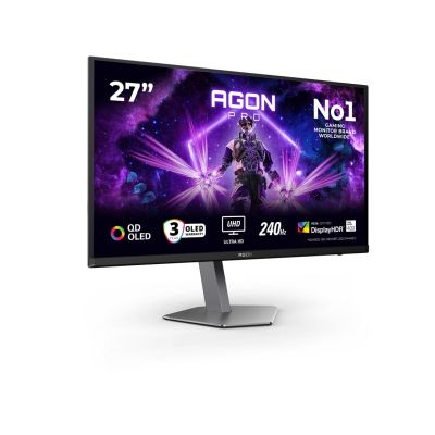 18. Monitor AOC AG276UZD 27" Wyświetlacz QD-OLED UHD 16:9 240 Hz 0,03 ms 3840 x 2160 pikseli 2 porty HDMI Czarny