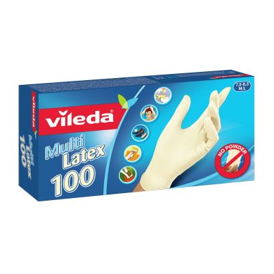 Rękawice lateksowe Vileda Natural Latex M/L 100 szt