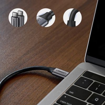 7. Kabel Ugreen US161 50751 USB-C 3.1 / USB-C 3.1 1.5m - szary
