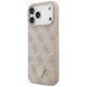 2. Etui Guess Leather 4G Triangle Strass MagSafe na iPhone 17 Pro Max / 18 Pro Max - różowe