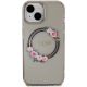 3. Etui Guess IML Flowers Wreath MagSafe na iPhone 15 / 14 / 13 - czarne