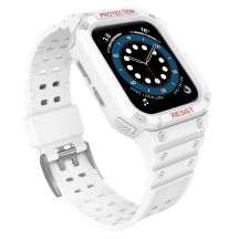Pasek z etui ochronnym Protect Strap Band do Apple Watch 42 / 44 / 45 mm opaska obudowa pancerna - biały