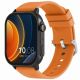 3. Smartwatch Gravity GT15-2 Pomarańczowy Pasek Silikonowy + Czarna Bransoleta