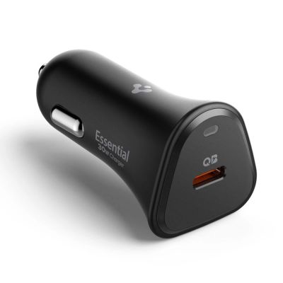 4. Ładowarka samochodowa Spigen Essential EV301 30 W - czarna