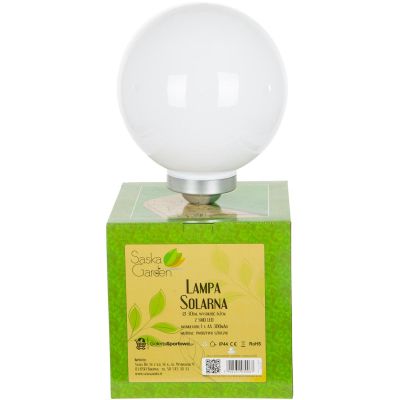 16. LAMPA SOLARNA KULA MLECZNA 30x62CM