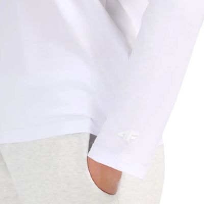 5. Koszulka damska 4F longsleeve F639 biała 4FWMM00TLONF639 10S