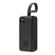 2. Powerbank Wozinsky W8-W 30000 mAh 30 W 2x USB-A i USB-C z latarką - czarny