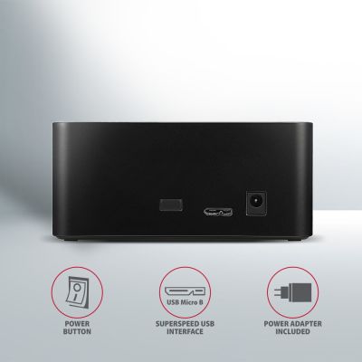 13. Axagon ADSA-SN stacja dokująca do dysków twardych USB 3.2 Gen 1 (3.1 Gen 1) Type-A Czarny