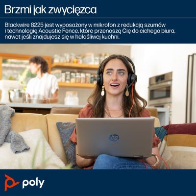 69. POLY Zestaw słuchawkowy Blackwire 8225 Stereo USB-C + przejściówka USB-C/A