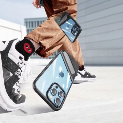 17. Ugreen Fusion Kickstand Case sztywne etui z żelową ramką i podstawką do iPhone 13 Pro czarny (90153)