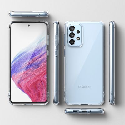 8. Ringke Fusion etui pokrowiec z żelową ramką Samsung Galaxy A73 przezroczysty