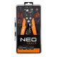 14. NEO TOOLS Automatyczny ściągacz izolacji 205 mm, czołowy + konektory 230 szt.