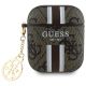 Guess GUA2P4RPSW AirPods 1/2 cover        brązowy/brown 4G Printed Stripes Charm