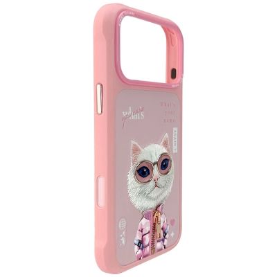 4. Etui Nimmy Cool&Cute 2.0 Cat na iPhone 17 Pro Max - różowe