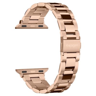 6. Pasek Spigen Modern Fit Band na Apple Watch 4/5/6/7/8/SE (38/40/41 mm) - różowo-złoty