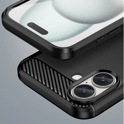 7. Etui silikonowe Carbon Case do iPhone 16 Plus - czarne